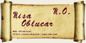 Miša Oblučar vizit kartica